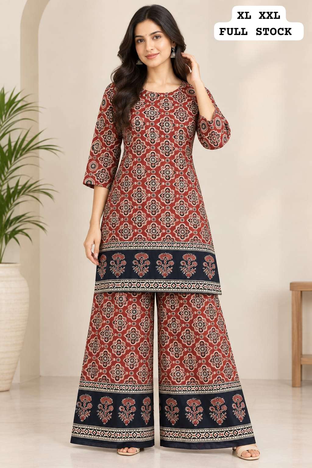 NAVRATRI SPECIAL CORD SET COTTON AJARAKH PRINT 2 PIECE ONLINE SHOP